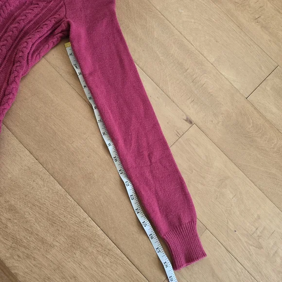 BNWT Free People Cableknit Mini Dress In Cranberry Size Small - Picture 8 of 8